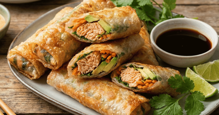Crispy Salmon Spring Rolls (Gluten-Free and Easy!)