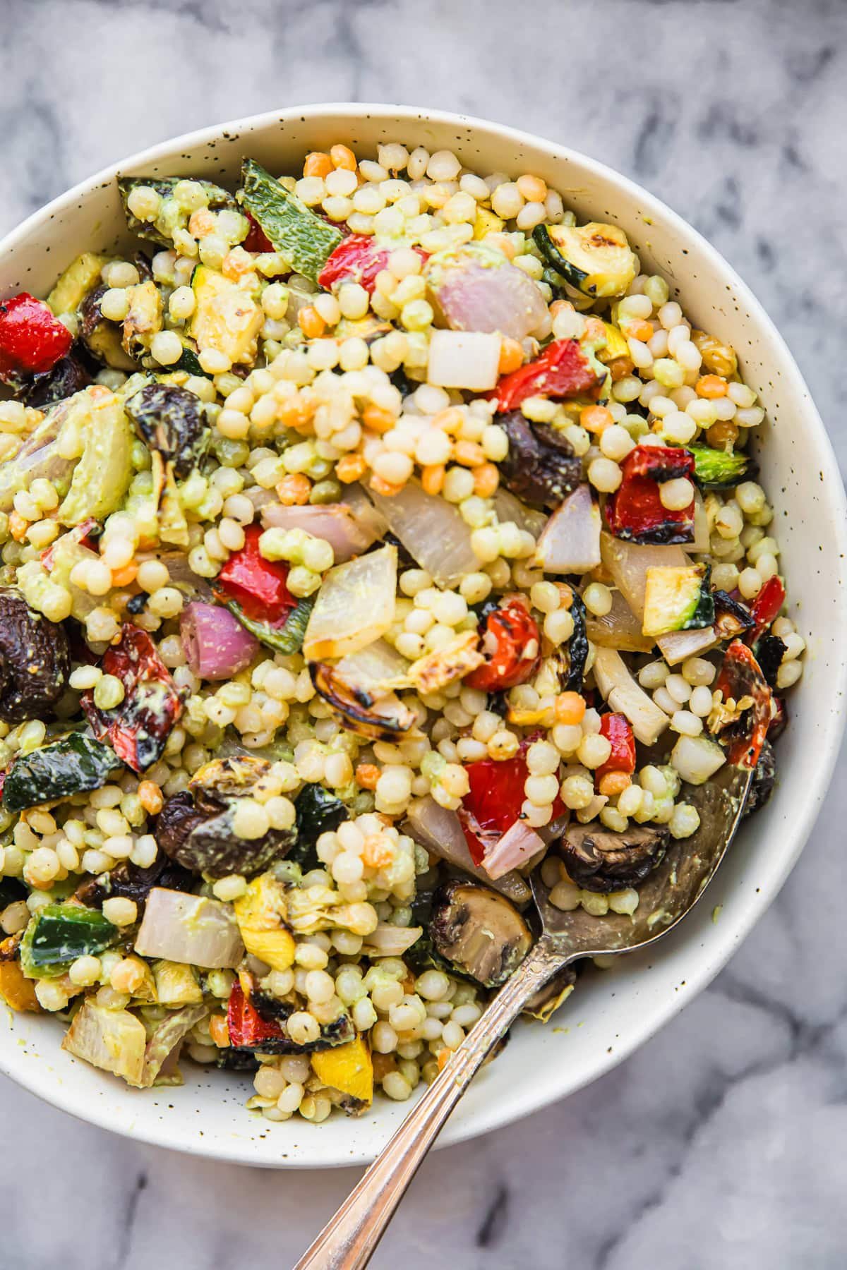 Mediterranean Couscous Salad with Grilled Vegetables