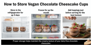 How to Store Vegan Chocolate Cheesecake Cups