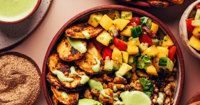 Jerk Tofu & Roasted Plantain Bowls