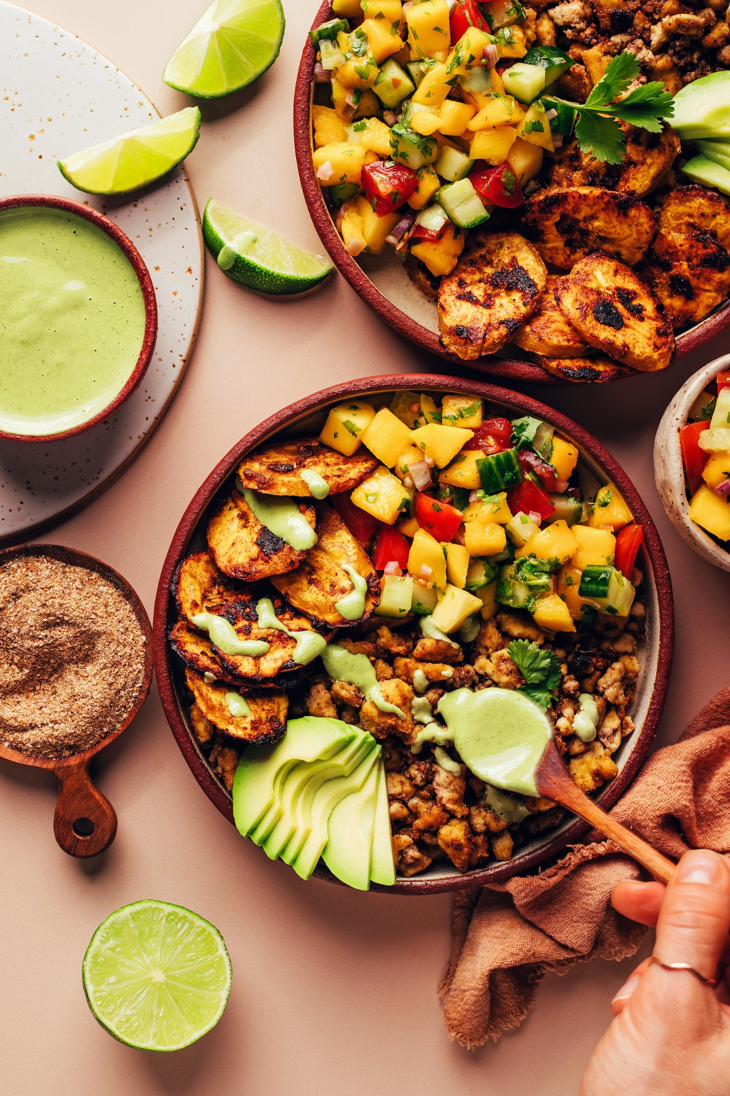 Jerk Tofu & Roasted Plantain Bowls