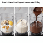 Add raw cashews, coconut yogurt, maple syrup, lemon juice, and sea salt to your blender. Blend on high speed for 1–2 minutes until completely smooth and creamy.