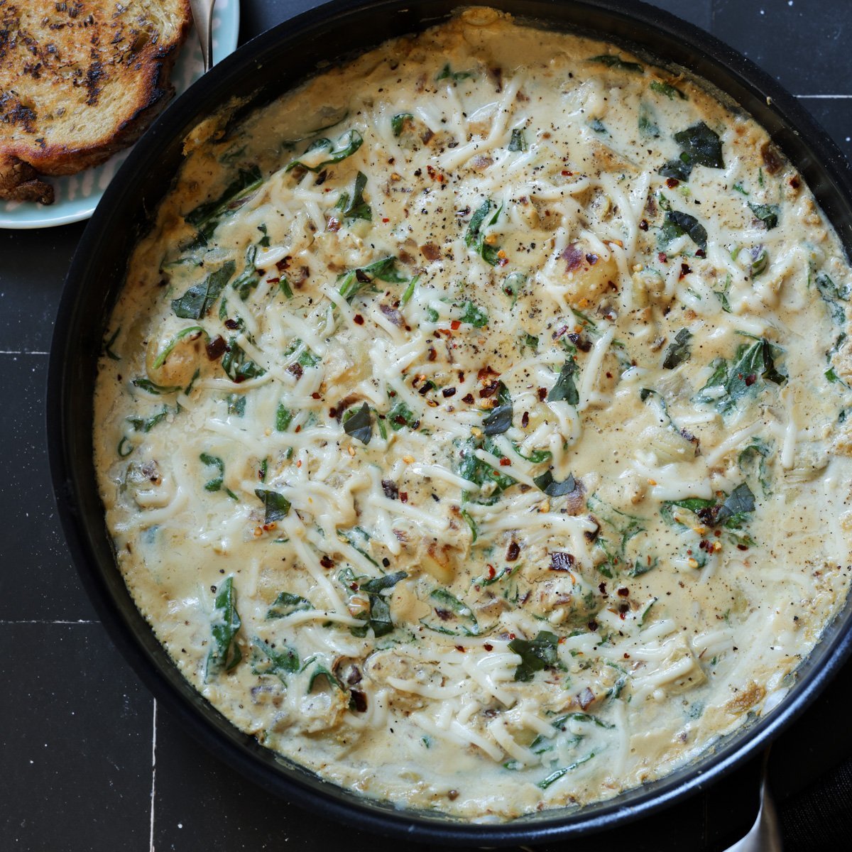 Vegan Creamy Spinach Artichoke Gnocchi (1 pan, 30 minutes)