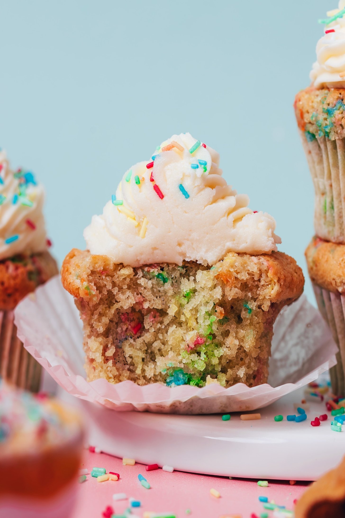 Vegan Gluten-Free Funfetti Cupcakes (1 Bowl!)