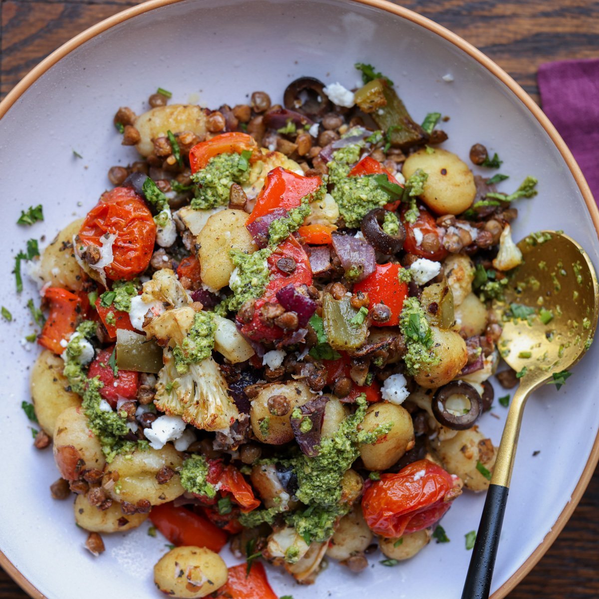 Vegan Mediterranean Sheet Pan Gnocchi