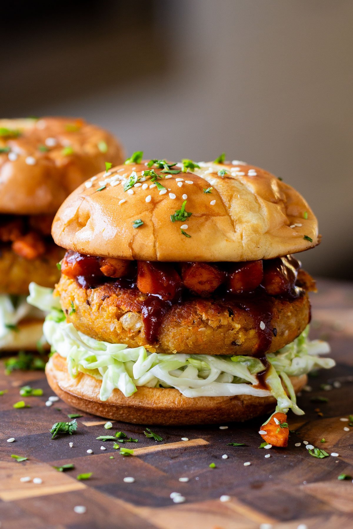 Vegan Peanut Carrot White Bean Burgers