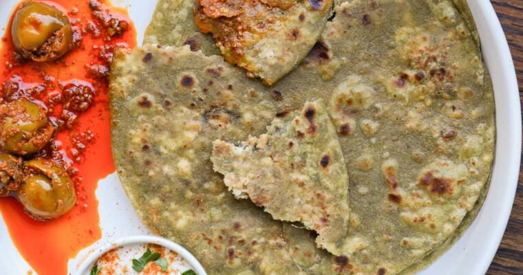 Vegan Spinach Paratha (Indian Spinach Flatbread)