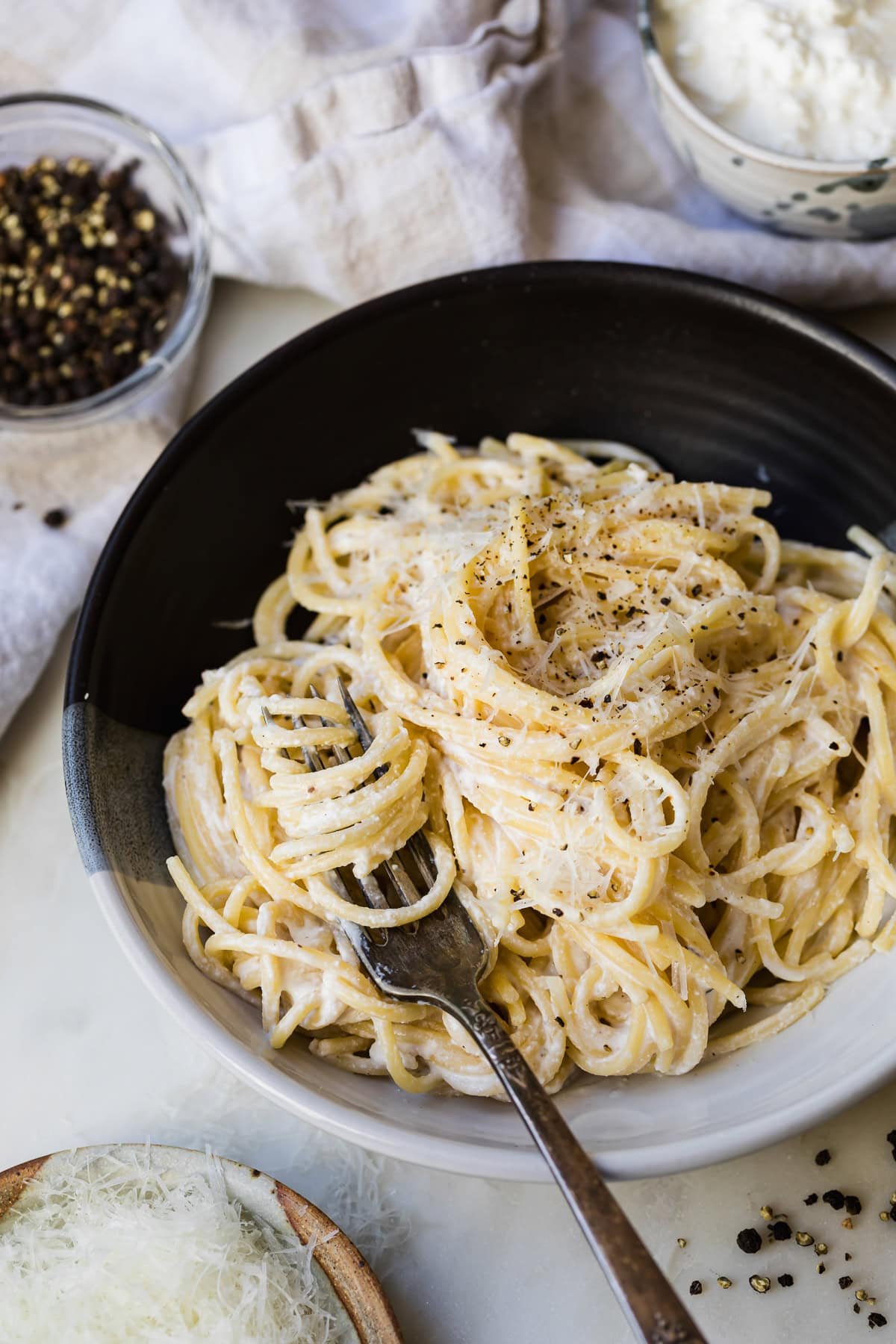 Cottage Cheese Cacio e Pepe (High Protein)
