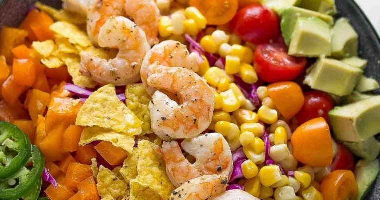Protein Packed Taco Salad with Shrimp