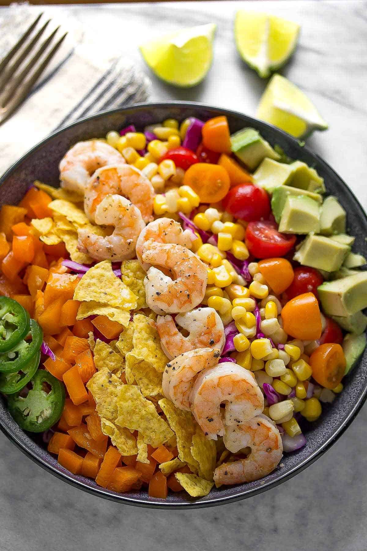 Protein Packed Taco Salad with Shrimp