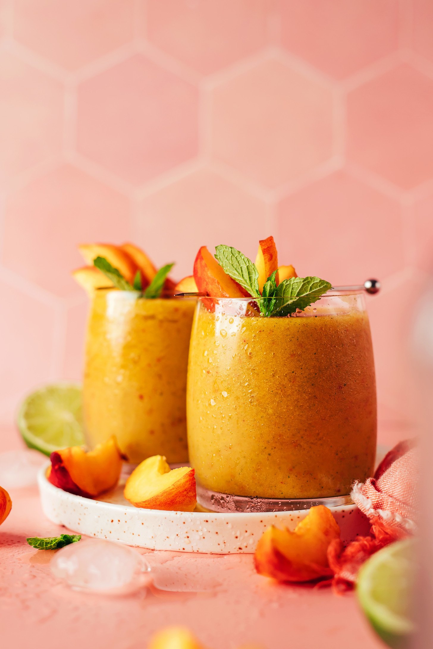 Vegan Frozen Peach Daiquiri (2 Ways!)
