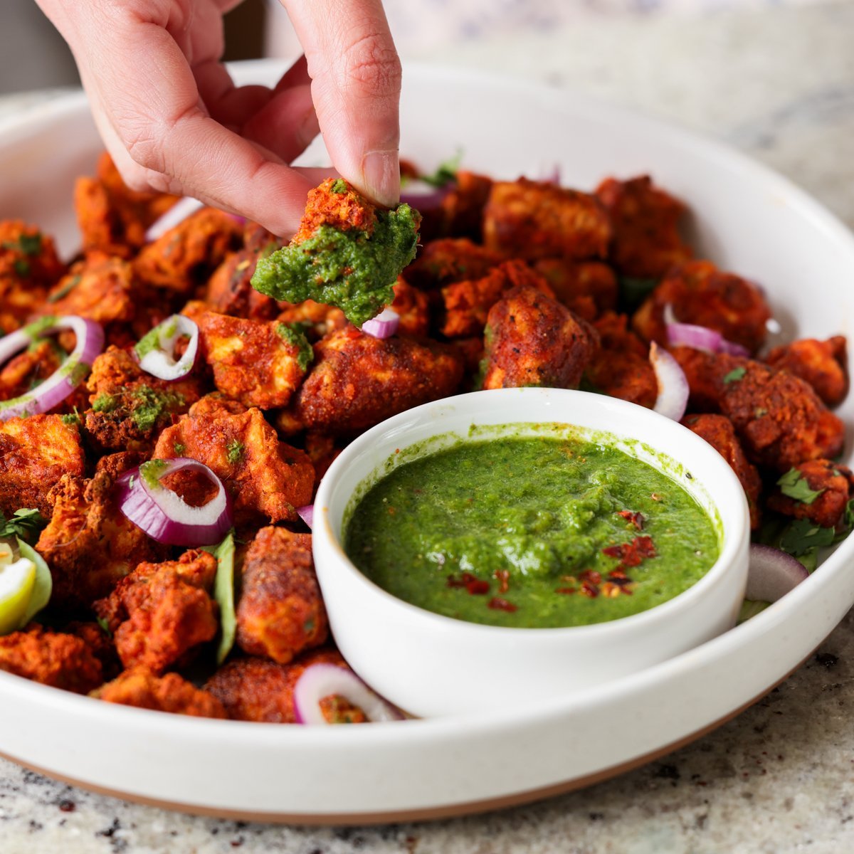 Vegan Tofu Koliwada (Indian Spicy Crispy Tofu)