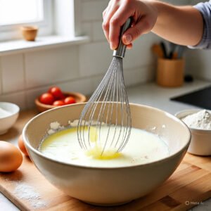 In a separate bowl, whisk the buttermilk, egg, and melted butter until smooth.