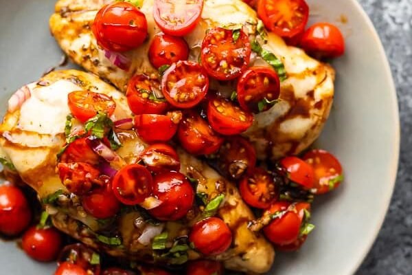 Baked Bruschetta Chicken (hands off!)