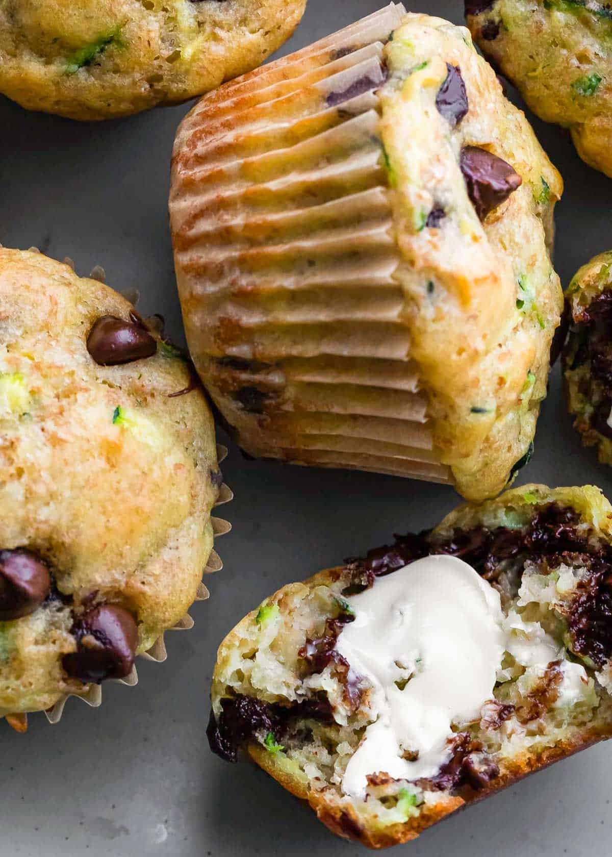 Zucchini Chocolate Chip Muffins – Sweet Peas and Saffron
