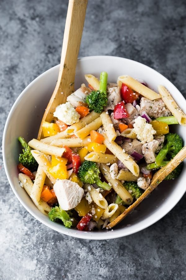 Greek Chicken Pasta Salad – Sweet Peas and Saffron