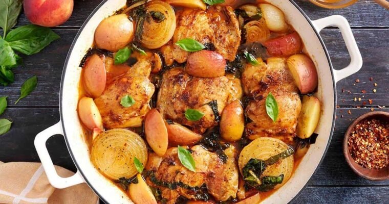 Braised Chicken and Peaches – Budget Bytes