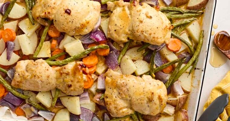 Sheet Pan Honey Mustard Chicken and Veggies