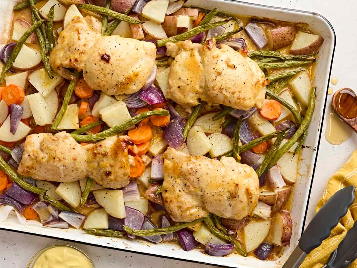 Sheet Pan Honey Mustard Chicken and Veggies