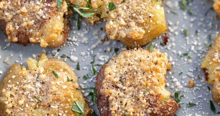 Ultra Crispy Smashed Potatoes – Sweet Peas and Saffron