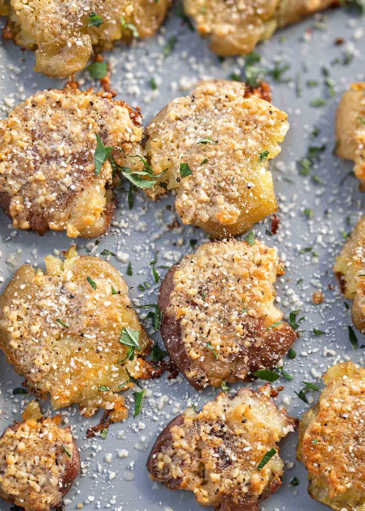 Ultra Crispy Smashed Potatoes – Sweet Peas and Saffron