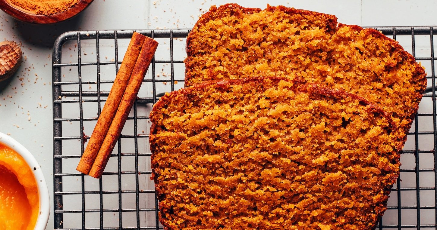 Vegan The BEST Gluten-Free Pumpkin Bread (1 Bowl!)