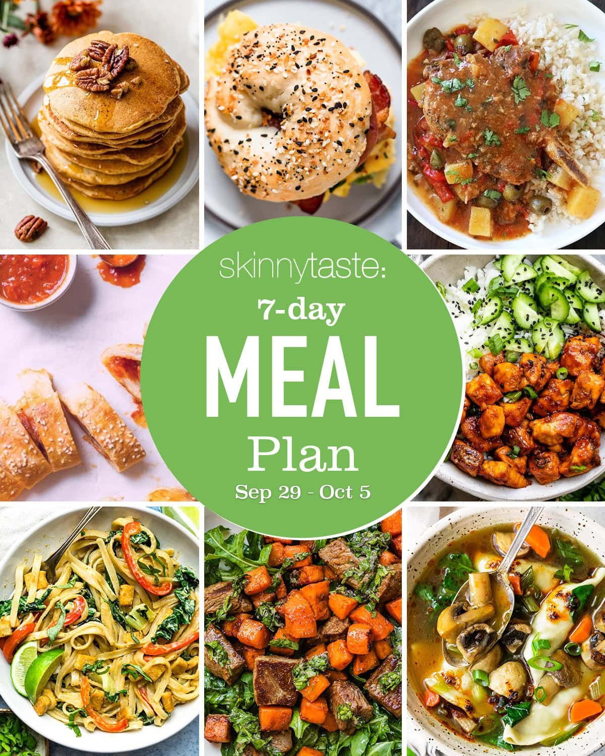Free 7 Day Healthy Meal Plan (Sept. 29- Oct. 5)