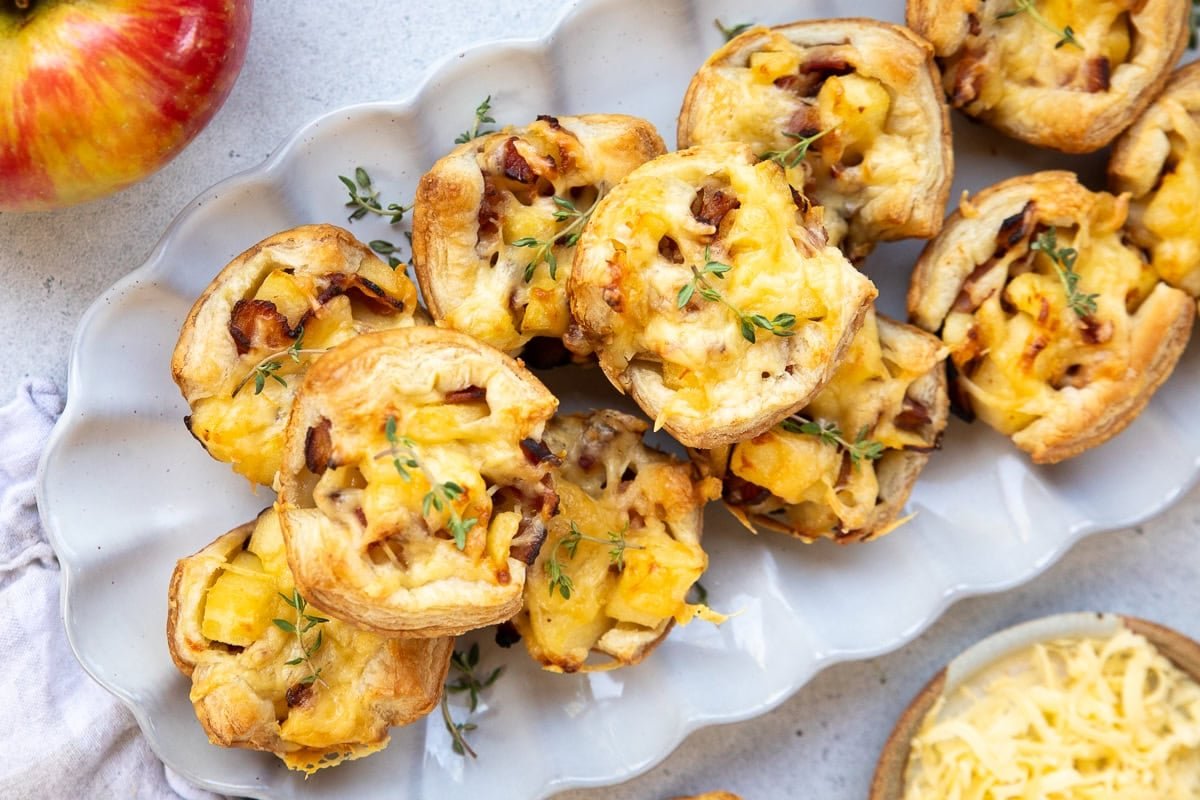Puff Pastry Apple and Bacon Bites (Savory Fall Appetizer)