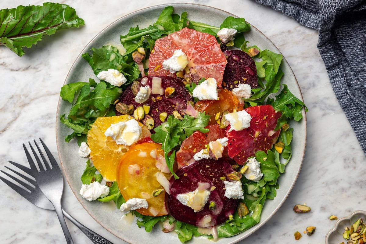 Roasted Beet and Citrus Salad With Goat Cheese