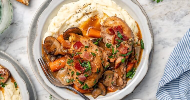 Slow Cooker Coq au Vin (Easy French Comfort Food)