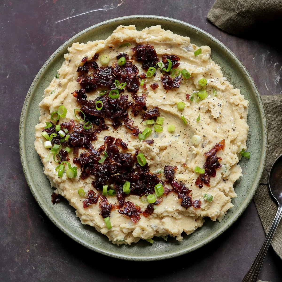 Vegan Caramelized Onion Mashed Potatoes