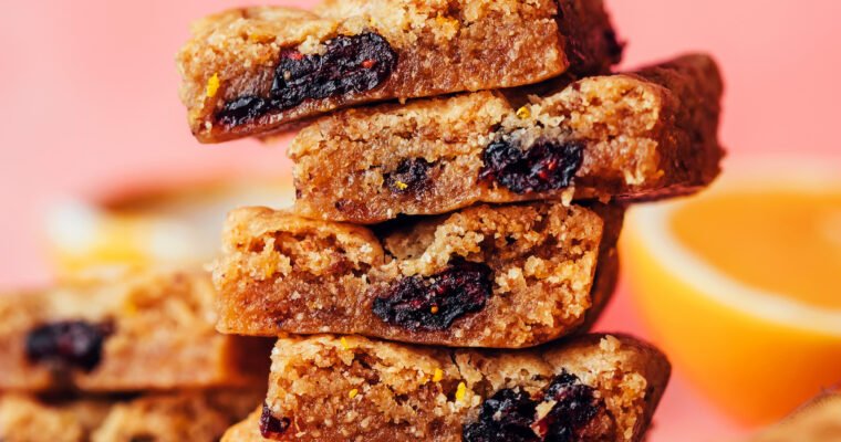 Vegan Cranberry Orange Cookie Bars (Vegan + Gluten-Free)