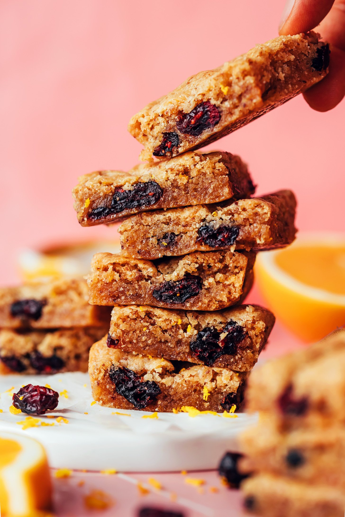 Vegan Cranberry Orange Cookie Bars (Vegan + Gluten-Free)