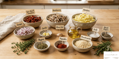 Ingredients for Vegan Sun Dried Tomato Roast