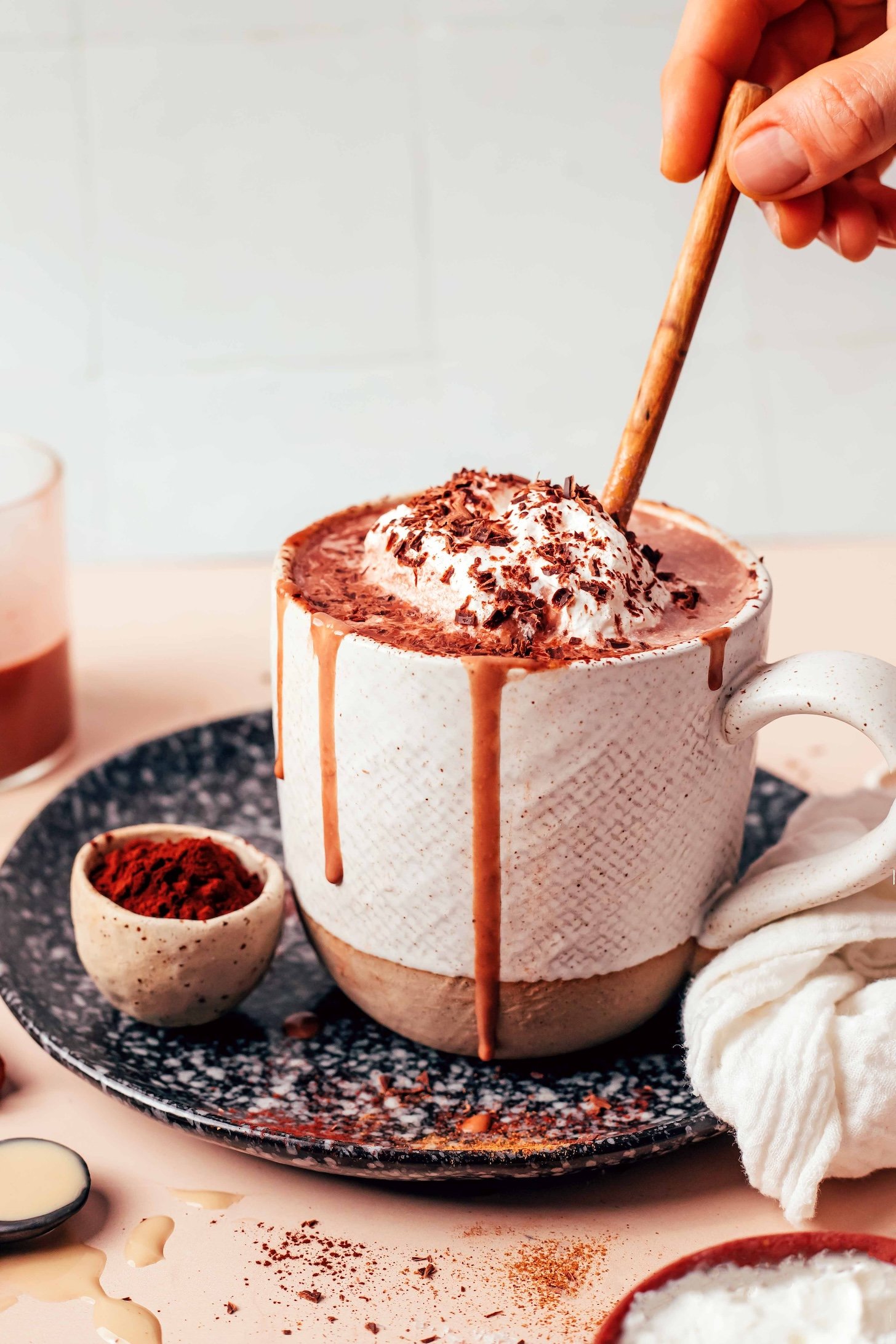Vegan Tahini Hot Chocolate (Super Dreamy, Protein-Rich!)