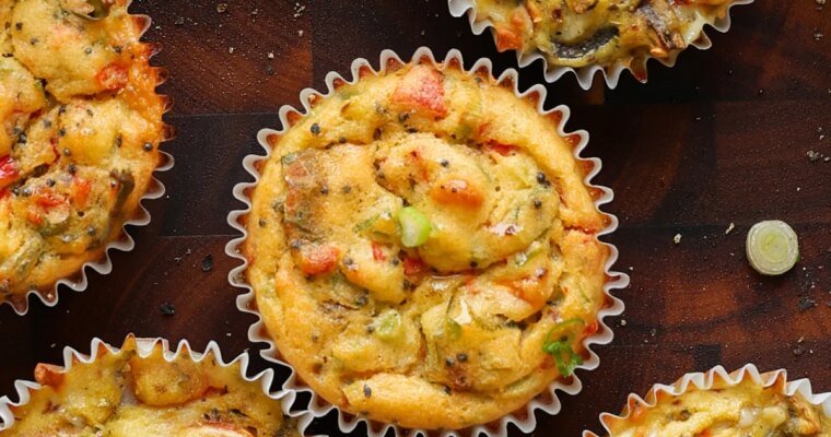 Vegan Moong Egg Muffins, 3 Ways
